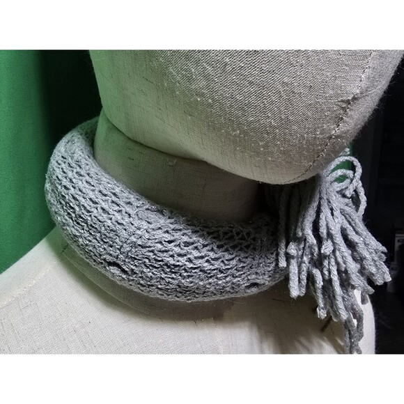 Pair of Kimberly C Knit Neck Scarves Tan and Gray Women's Collar Scarf 8x22 NWT - Picture 4 of 16